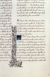 One of two fragments from Lancelot du Lac